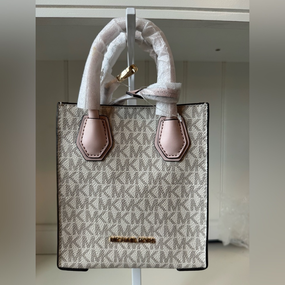 Michael Kors Mercer XS Crossbody Handbag Shopper Bag Powder Blush